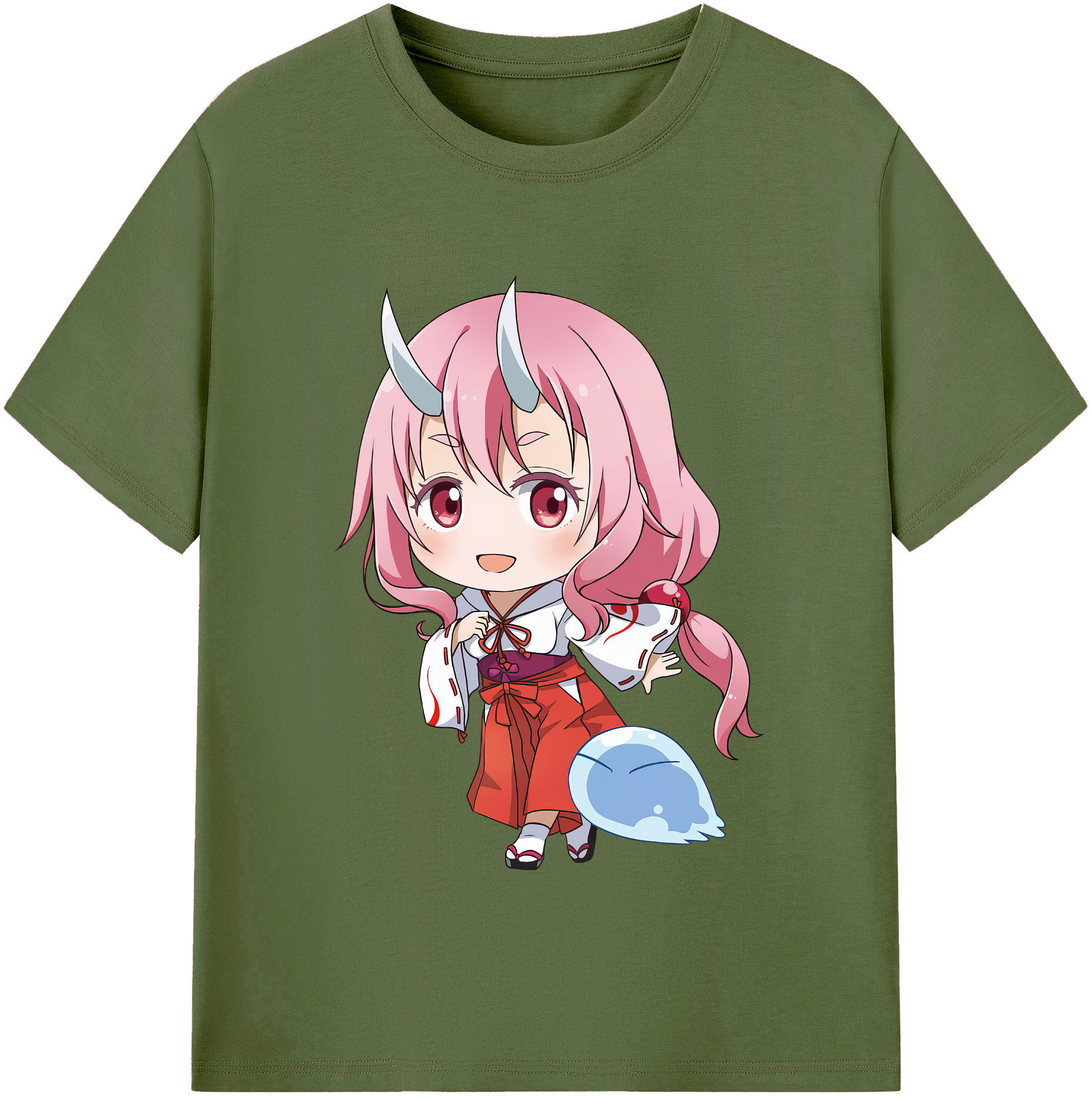 （画像用） 転スラ Regarding Reincarnated to Slime 綿100％半袖Tシャツ（フロントプリント）